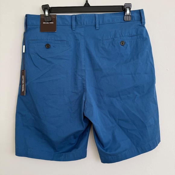 Michael Kors Mens Ocean Blue Stretch Cotton Shorts W30 - Picture 3 of 10